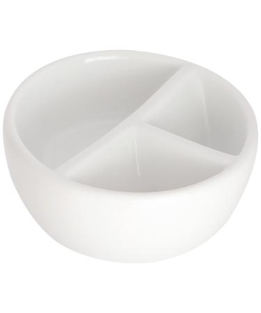 Jack Richeson Porcelain Palette 3 Well Round Mixing Bowl