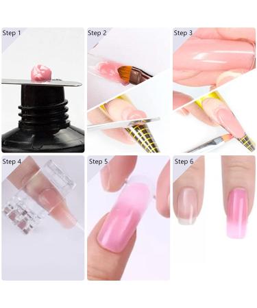120Pcs Stiletto Shape Nail Dual Forms for Polygel with Nail Forms Stickers, Brush, and File - Pack of 1 - Buy Online on GoSupps.com