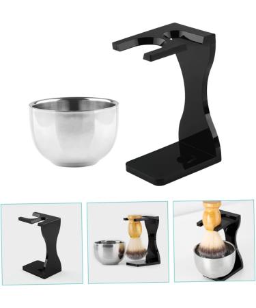 2 Sets Shaving Set - Shaving Stand Bowl Brush Rack & Acrylic Razor Holder for Ultimate Grooming - Buy Online on GoSupps.com
