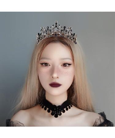 Kamirola Crystal Princess Crown Tiara for Women and Girls - KC Gold & Black - Buy Online on GoSupps.com