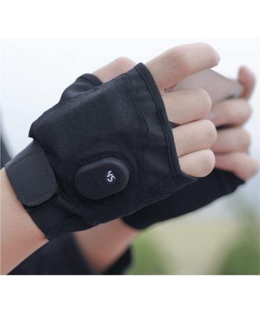 Electric Rechargeable Fingerless Heating Gloves - Cordless Hand Warmer for Students, Indoor & Outdoor Use - Men, Women, Kids - Black - Buy Online on GoSupps.com