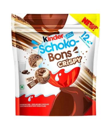 Kinder Schokobons Crispy & Creamy Mix-Pack - 3x Crispy & 6x Creamy - Large Pack for International Shipping | Indulge in Sweet Moments - Buy Online on GoSupps.com