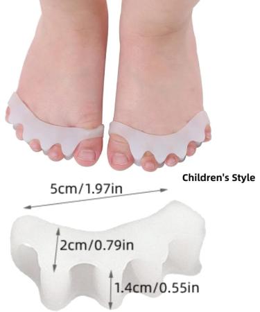 Child Silicone Toe Separator Stretcher - 4pcs (2pairs) Hallux Valgus Corrector for Kids - Buy Online on GoSupps.com