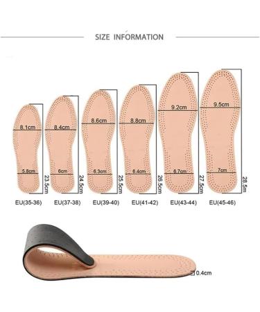 Thin Breathable Deodorant Leather Insoles for Shoes - Absorb Sweat & Replace Inner Soles (Size 39-40 - Buy Online on GoSupps.com