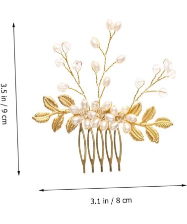 Ipetboom Braid Headband Hair Accessories Comb Wedding Headband Headdress Hair Comb Vintage s Hair Teasing Comb Gold Hair Ties Gold Trim Rhinestone Barrettes To Weave Decorate Pearl Bride - Buy Online on GoSupps.com