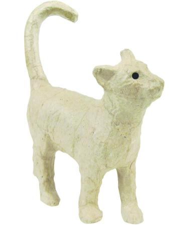 Decorate with Style: Small Cat Papier Mache Object - 11 x 3.5 x 12cm | copatch Ref AP583O | Includes D copatch Papers, PaperPatch Glue, Glitter, Paints - Buy Online on GoSupps.com