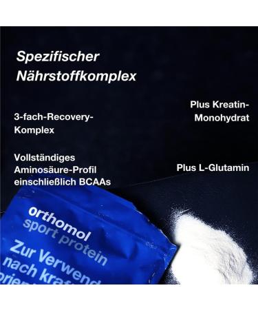 Orthomol Sport Protein Powder - Regeneration & Recovery for Strength Training | Creatine & BCAAs - Vanilla Flavor - 16 Servings per Box - Buy Online on GoSupps.com