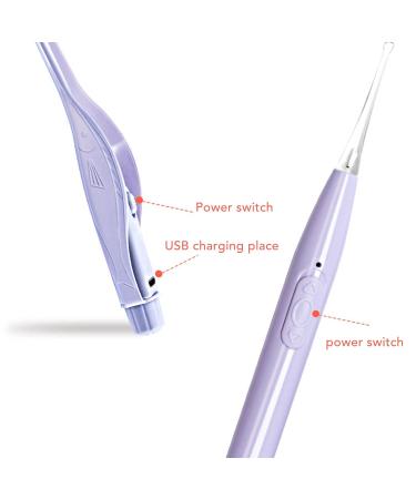 USB Rechargeable Ear Wax Removal Kit with LED Light - Safe and Gentle Ear Cleaner for Baby Kids - Purple - Buy Online on GoSupps.com