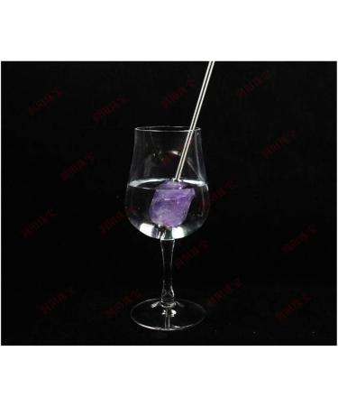 Natural Dream Amethyst Stainless Steel Straws Crystal Healing Drinking Straws Reusable and Eco Friendly - 7.87" Long with Storage Box and Cleaning Rod (Dream Purple) - Buy Online on GoSupps.com