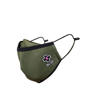 Muc-Off 20352 Green Reusable Face Mask Small - Adjustable Face Covering With Mid-Layer Filter - Washable Up To 20 Times Green S (Pack of 1) - Buy Online on GoSupps.com