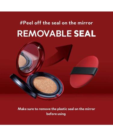 Red Cushion Foundation Cushion Foundation For Glass Skin Long Lasting Cushion Complexion Moisturizing Foundation For Flawless Makeup Uniform Complexion (Red 21N) - Buy Online on GoSupps.com
