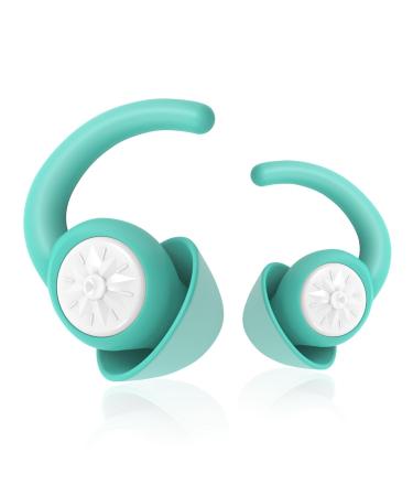 Ear Plugs for Sleeping Noise Cancelling 2 Pairs Noise Reduction Earplugs for Sleep Soft Silicone Hearing Protection Earplug for Snoring Work Construction Noise Sensitive WH-Green