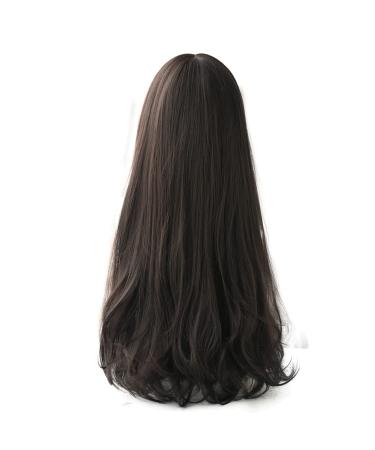 Long Black Wig with Bangs for Women - 25 inch Natural Hair Cosplay Wig - Buy Online on GoSupps.com