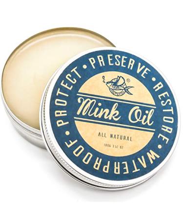 Mink Oil for Leather Boots,SALTY FISH Leather Conditioner and Cleaner 3.52oz-Waterproof Soften and Restore Shoes,Saddles,Jackets,Purses,Gloves and Vinyl