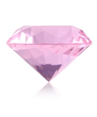 Nail Art Display Biuzi White Pink Glass Crystal Diamond Hand Model Ornament Manicure Accessories(Pink)