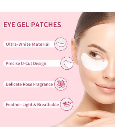 100 Pairs U-Shaped Hydrogel Eye Pads for Lash Extensions Ultra-White Rose-Scented Ultra-Thin & Anti-Allergic Under Eye Gel Patches Professional Eyelash Extension Supplies by ShiTianQianYe - Buy Online on GoSupps.com