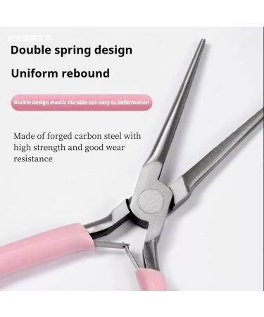 Professional C Curve Nail Tip Pliers - Stainless Steel Nail Sculpting Tool for DIY & Salon Use | Pink Nail Shaping Tweezers - Buy Online on GoSupps.com