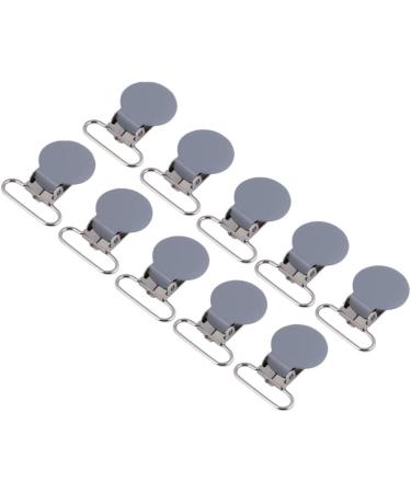 Ankroyu 10-Pack 25mm Pacifier Holder Clips | Durable Metal Trousers Carrier & Round Braces Clips (Gray) - International Shipping Available - Buy Online on GoSupps.com