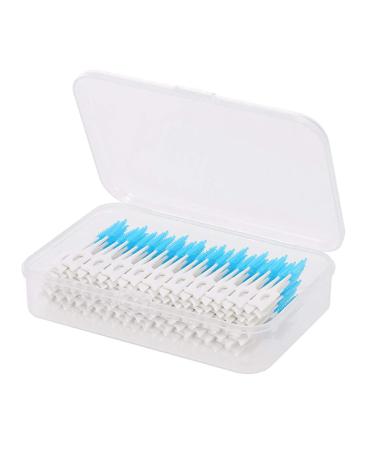Silicon interdental brush interdental brush ultra narrow disposable tooth cleaner brush silicone toothpick brushes for spaces blue 160pcs/box