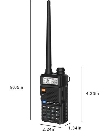 BAOFENG UV-5R Dual Band Two Way Radio (Black) 144-148MHz & 420-450MHz - Reliable Communication Solution - Buy Online on GoSupps.com