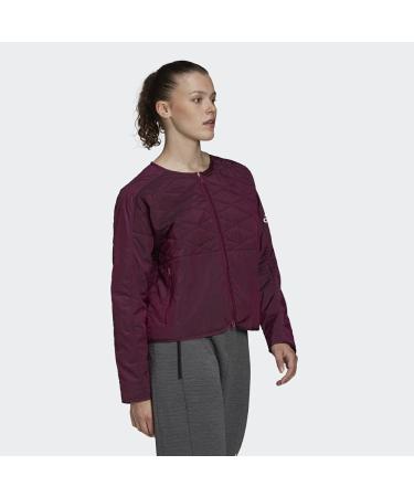 adidas Women's Z.N.E. Padded Jacket Small - Power Berry | Lightweight & Stylish - Buy Online on GoSupps.com