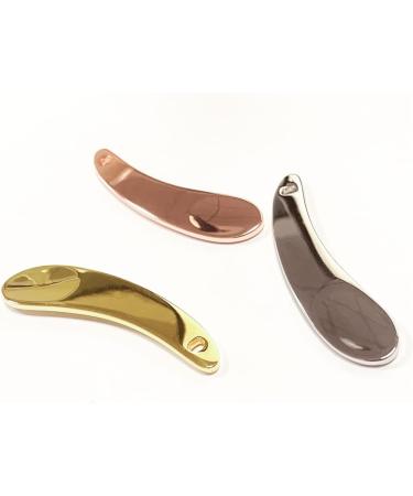 9 Pack Metal Makeup Spatula 3 Colors Reusable Crescent Shape Mini Zinc Alloy Facial Cream Cosmetic Spoon Applicator for Beauty Mixing Skincare Cream Lotions Moisturizers Eye Cream Massage Face Mask - Buy Online on GoSupps.com