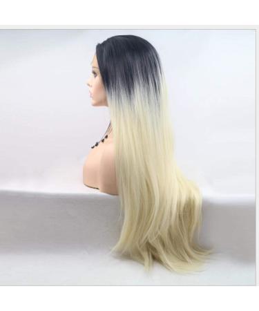 BGHJUE Long Natural Synthetic Wig for Women - Side Parting Highlight Gradient Yellow High-Temperature Fiber Breathable Cap - Buy Online on GoSupps.com