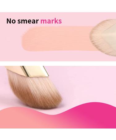 2-Pack Under Eye & Nose Contour Brushes for Dark Circles & Puffiness - Ideal for Liquid Foundation & Cream - Natural Light - Perfect for Mature Skin - Buy Online on GoSupps.com