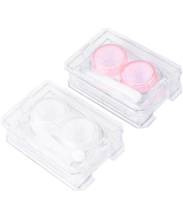 Homsfou 4-Piece Mini Contact Lens Holder Set | Transparent Portable Lens Cases | Cute Colored Lens Containers - Shop Internationally! - Buy Online on GoSupps.com