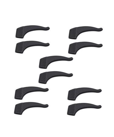 Stobok 5 pairs of glasses accessories for ears glasses ear holder Repair of glasses listeners glasses hangers glasses accessories slide-resistant slide holder slipproof anti-pouring listening shell black 3.6x1.6cm