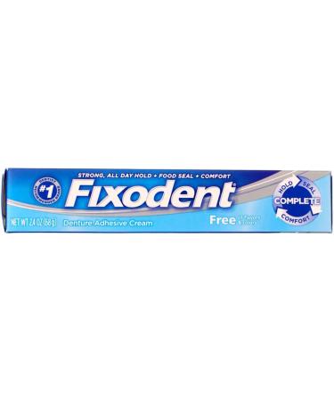 Fixodent Free Denture Adhesive Cream 2.40 oz - Pack of 5 - Buy Online on GoSupps.com
