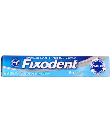 Fixodent Free Denture Adhesive Cream 2.40 oz (Pack of 4) - Secure Hold & Comfort for Dentures - Buy Online on GoSupps.com