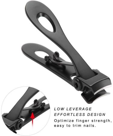 Nail Clippers Cutter Portable Stainless Steel Fingers Toenails Large Curved Trimmer with 180 Opening for Men and Women Professional Pedicure Manicure Tool (B - Buy Online on GoSupps.com