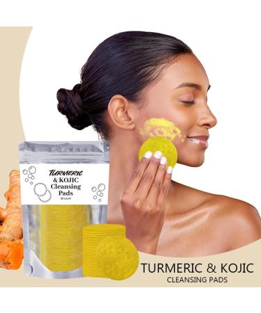 Turmeric & Kojic Cleansing Pads | Facial Sponges for Dark Spots | 40 Count - Buy Online on GoSupps.com