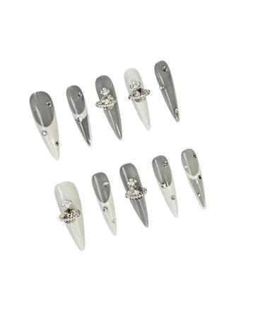 Temperament manicure pure hand-worn nail extension white nail stickers detachable nail products new(XS)
