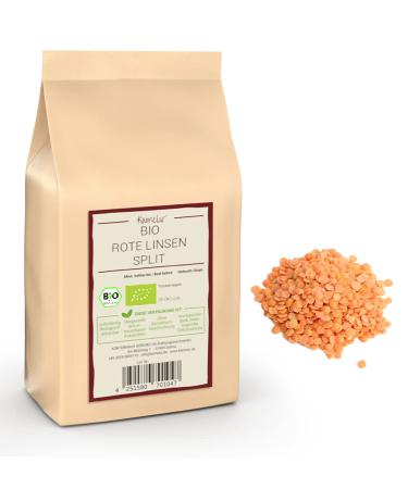 Kamelur Kamelur 1 kg of organic split red lentils organic dried legumes without additives dried red lentils in biodegradable packaging