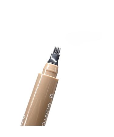 Explosive Four Forked Eyebrow Pencil Waterproof Sweatproof Durable Wild Eyebrow Non Smudging (04# Grey Brown) 04 # Grey Brown
