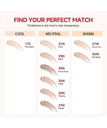  SONGVISON Super Fit Cushion Foundation Light Texture Semi-Matte Finish Buildable Coverage for 72 Hours. Waterproof Transparent Makeup - Buy Online on GoSupps.com