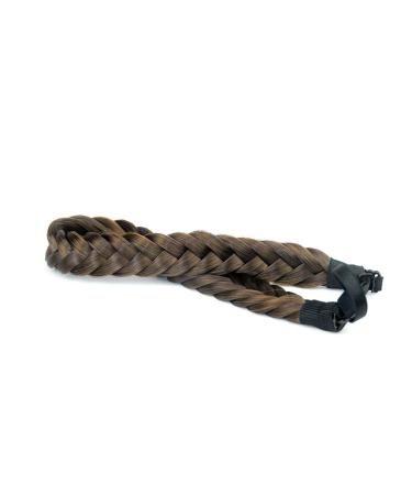 Bobiya 2 Beaches Synthetic Hair Headband - Classic Chunky Braids for Women & Girls Elastic Stretch Toupet (Dark Brown 54g) - International Shipping - Buy Online on GoSupps.com