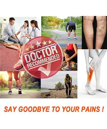 Halsy Women's Footless Compression Socks (20-30mmHg) - 2 Pairs for Swelling, Shin Splint, Varicose Veins - Medical Calf Compression Sleeve for Nurses & Maternity - Buy Online on GoSupps.com