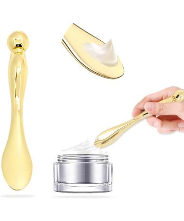 Uonlytech 1pc Ice Globes for Facials Face Roller Facial Roller Eye Cream Spoon Eye Applicator Tool for Wrinkles Metal Spatula Face Stick Facial Cosmetic Grease Both Ends Golden 1 - Buy Online on GoSupps.com