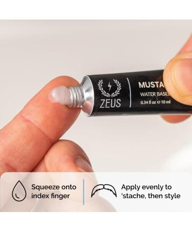 ZEUS Mustache Styling Wax - Mega Hold Water Based Moustache Wax for Men - 3 Pack | International Shipping Available - Buy Online on GoSupps.com