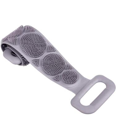 EXCEART Silicone Back Scrubber Belt - Gray - Ultimate Shower Exfoliation Tool for Smooth Skin - Durable & Easy to Use - Ideal for All Body Types - Buy Online on GoSupps.com