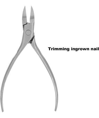 Cuticle Trimmer Nipper Toe Nail Clipper Nail Lifter Pedicure Remover Tools for Ingrown Toenail (streamer silver) - Buy Online on GoSupps.com