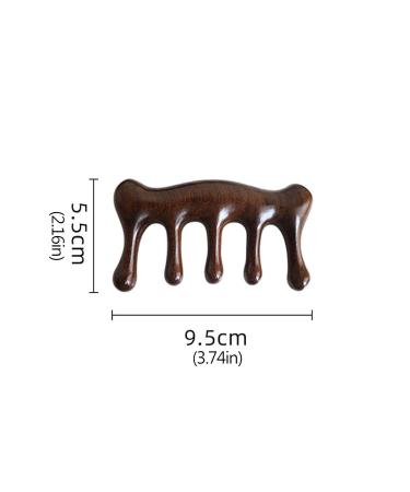 Wood Massage Comb - Sandalwood Head Scalp Comb | No Static Wide Tooth Comb for Relaxation & Hair Care - Buy Online on GoSupps.com