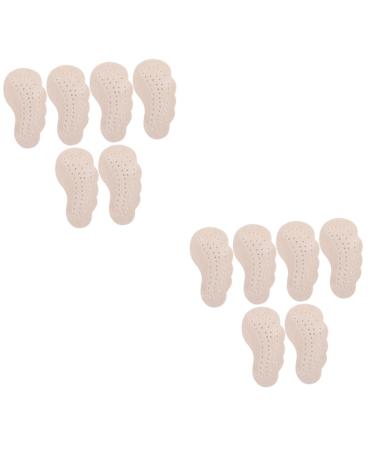 FOMIYES Womens Insoles 6 Pairs Anti Slip Stickers for Heels Compact Foot Pads Comfort Insoles Anti-Skid Forefoot Pads Comfortable Forefoot Pads Pain Portable Pigskin Supplies Women's