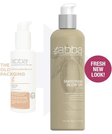 ABBA Smoothing Blow Dry Lotion - Mango Extract and Argan Oil - Lightweight Lotion to Tame Frizz and Enhance Shine - Amazing Formula for Un-Tamed Hair - Maintains Style and Manageability - 6 Oz/177 Ml - Buy Online on GoSupps.com