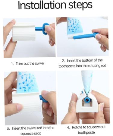 Rolling Tube Toothpaste Squeezer Rotate Toothpaste Dispenser Toothpaste Seat Stand 3PCS - Buy Online on GoSupps.com