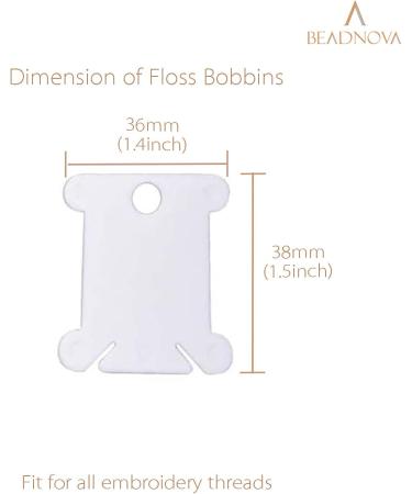 BEADNOVA 150pcs Embroidery Floss Bobbins - Thread Holder for Cross Stitch & Sewing - Buy Online on GoSupps.com