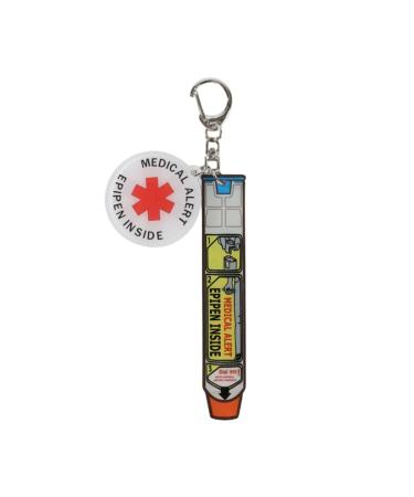 STERCULIA EPIPen Inside Medical Alert Tag for Pocket Medical Case White/Opulent Garden One Size
